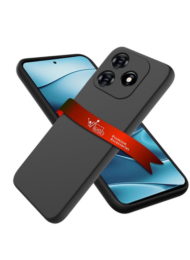 Wtech Xiaomi Redmi Note 14 5G 2024 Premium Soft Liquid Silicone Case Cover - Black - Image 1
