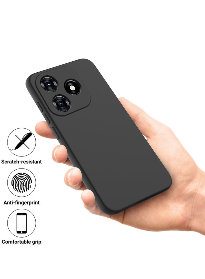 Wtech Xiaomi Redmi Note 14 5G 2024 Premium Soft Liquid Silicone Case Cover - Black - Image 2