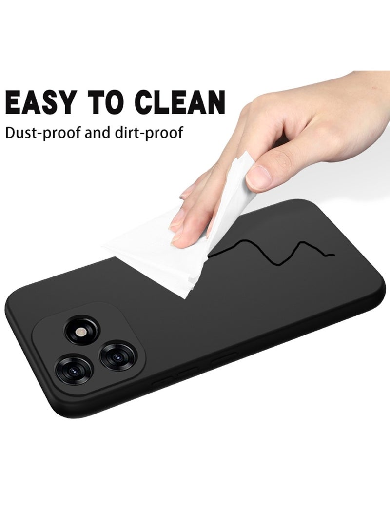 Wtech Xiaomi Redmi Note 14 5G 2024 Premium Soft Liquid Silicone Case Cover - Black - Image 3