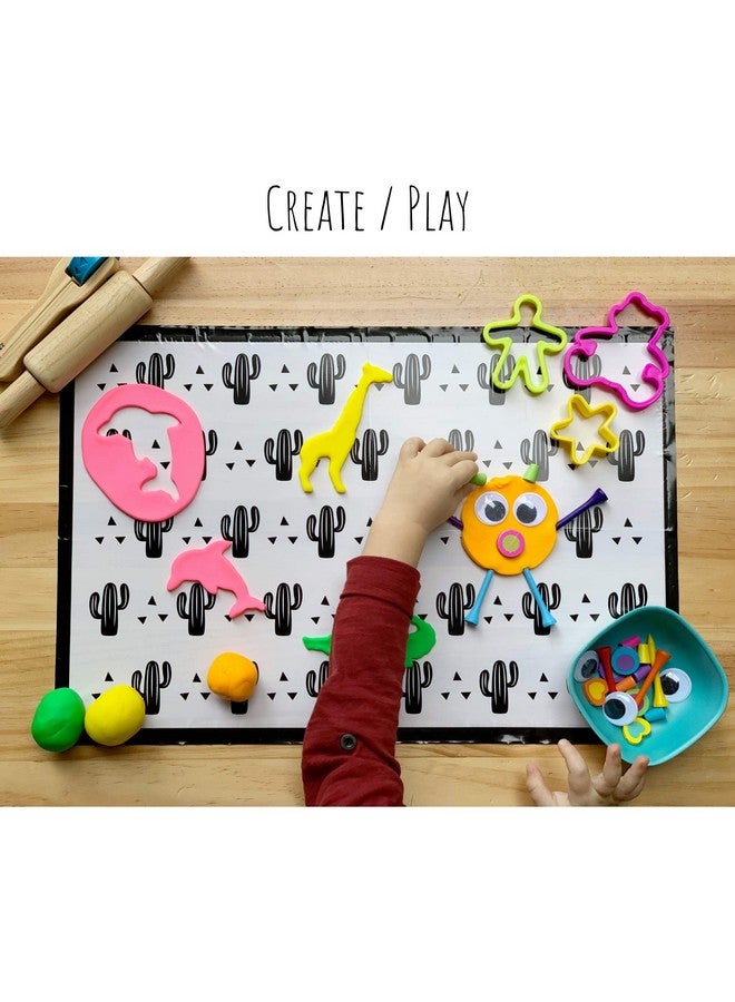 hippypotamus Disposable Placemats Baby Pack Of 45 Bpa Free Table Toppers For Kids And Toddlers Extra Sticky Travel Mat For Restaurant (Cream/Sage/Blush)  - Image 4