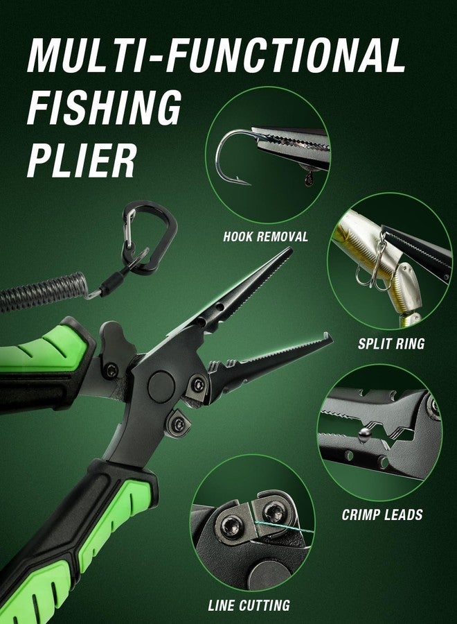 Ghosthorn Green Fishing Rod and Reel Combo Telescopic Collapsible Pole Kit Plier 2.1M - Image 3