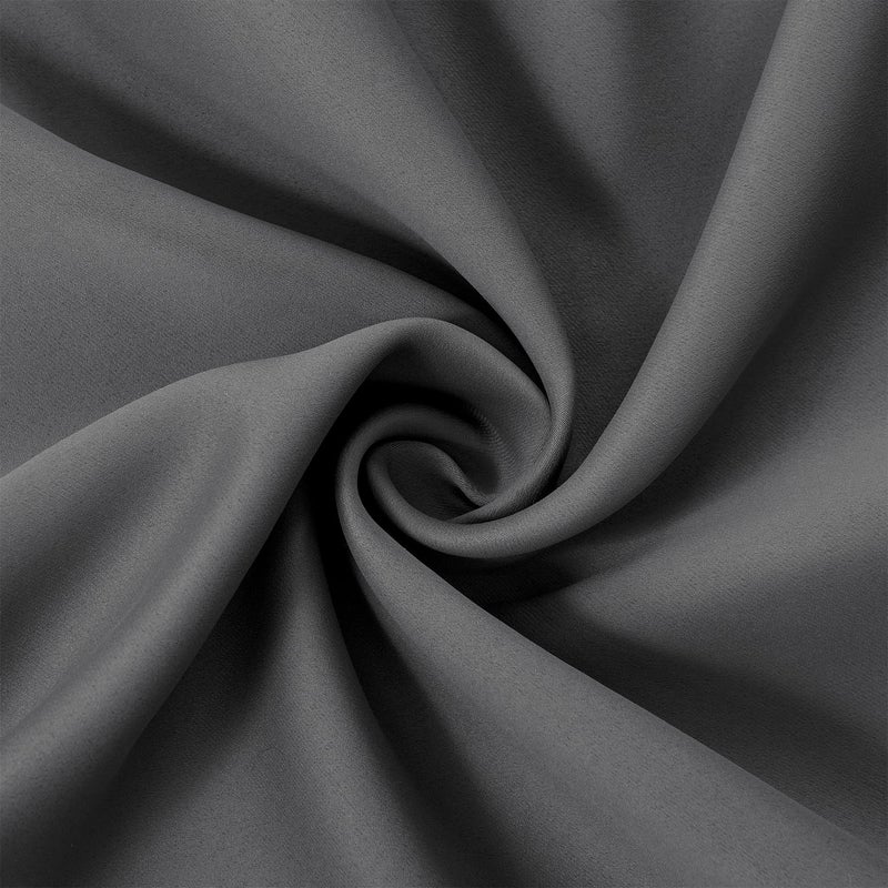 LEMOMO Grey Blackout Curtains/52 x 72 Inch/Set of 2 Panels Thermal Insulated Room Darkening Curtains for Bedroom - Image 5