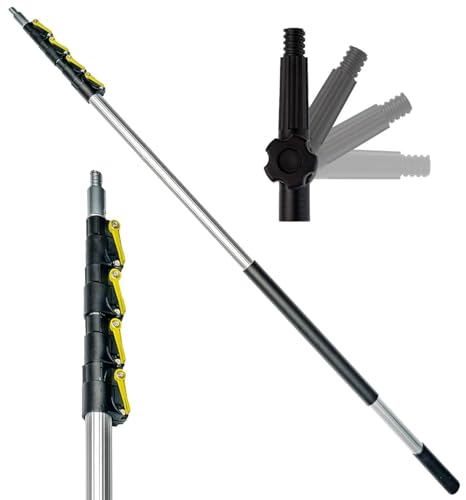 DOCAZOO DOCA Telescoping Pole 730 Ft  Extension Pole for Cleaning Feather Duster Window Washing Kit Paint Roller Window Squeegee  High Reach Extendable Kit for Indoor  Outdoor  Pole Only 