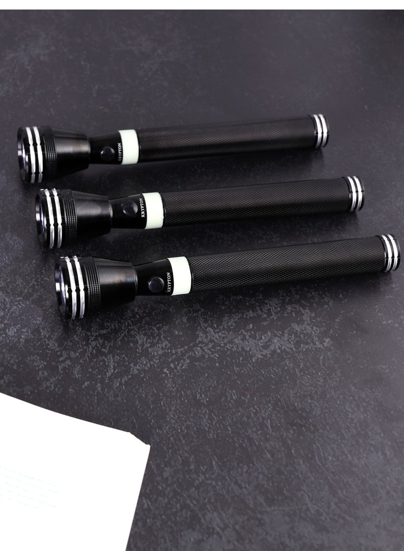 KRYPTON Rechargeable LED Flashlight 3 Hours Working Unbreakable Lens Rechargeable Battery 1900mAh 3000 Meters Real Range Distance - Image 3