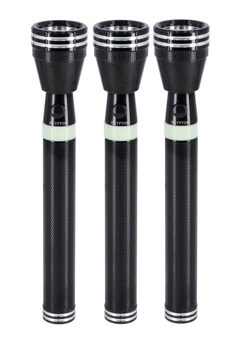 KRYPTON Rechargeable LED Flashlight 3 Hours Working Unbreakable Lens Rechargeable Battery 1900mAh 3000 Meters Real Range Distance - Image 1