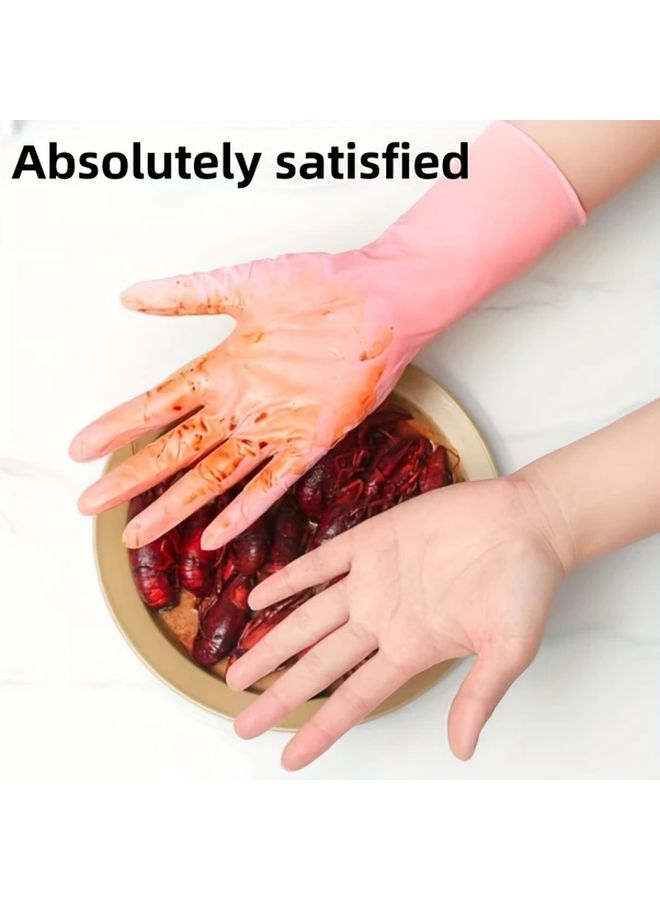 Thickened Oil Resistant Nitrile Dishwashing Gloves For Men Household Kitchen Cleaning - Image 3