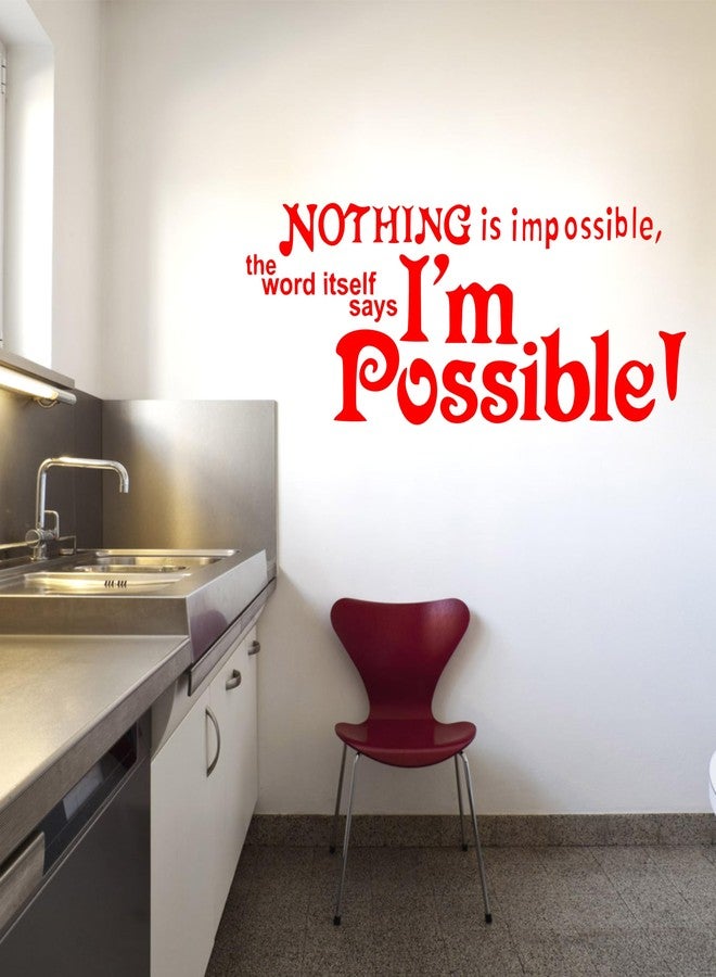 WallAdmire Wall Admire Nothing is Impossible Wall Sticker for Room Size -23X13 Inches - Image 3