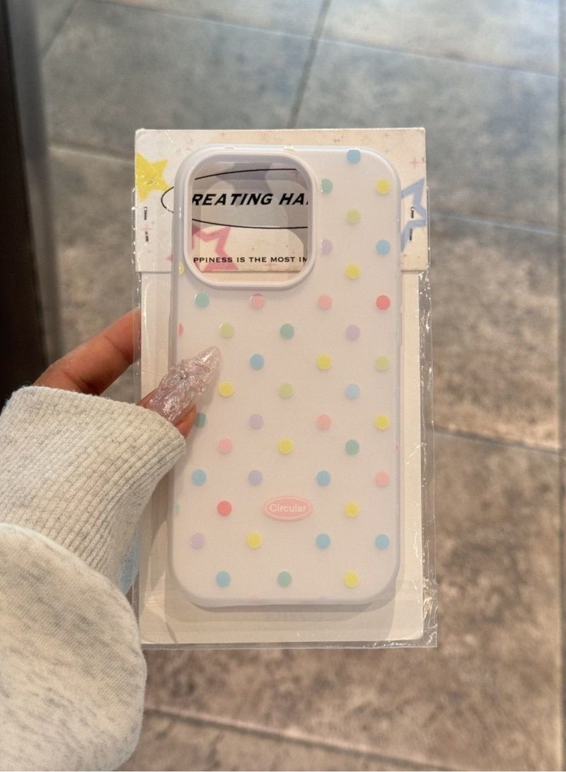 NIBEMINENT Dopamine Color Waves Protective TPU Case Cover For IPhone 17 Pro, Off-White