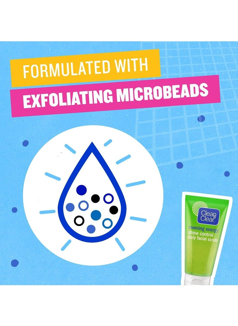 Clean & Clear Morning Energy Shine Control Daily Facial Scrub 150ml - Image 4