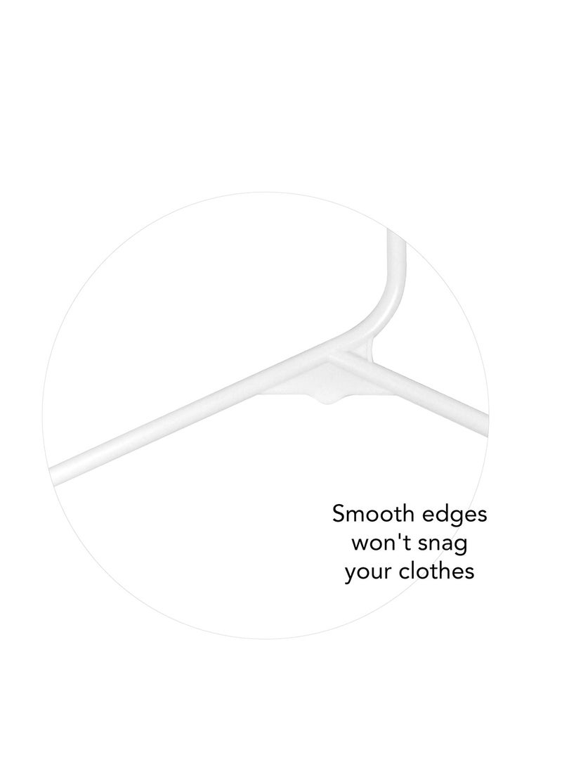 Noon East 20 Piece Lightweight Adult Plastic Hanger, Non-Slip Space-Saving Hangers for Shirts,Dresses, Tops & All Your Clothing Needs Ideal for Home, White 42x23cm - Image 4