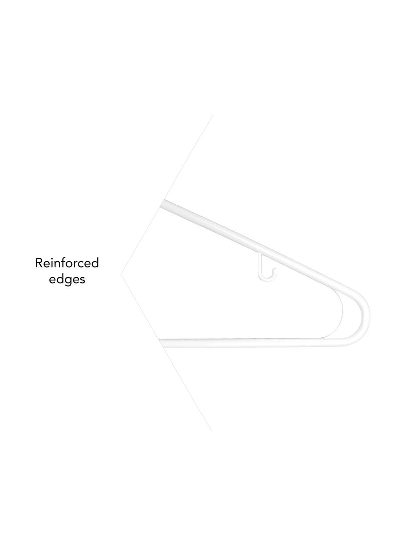 Noon East 20 Piece Lightweight Adult Plastic Hanger, Non-Slip Space-Saving Hangers for Shirts,Dresses, Tops & All Your Clothing Needs Ideal for Home, White 42x23cm - Image 5