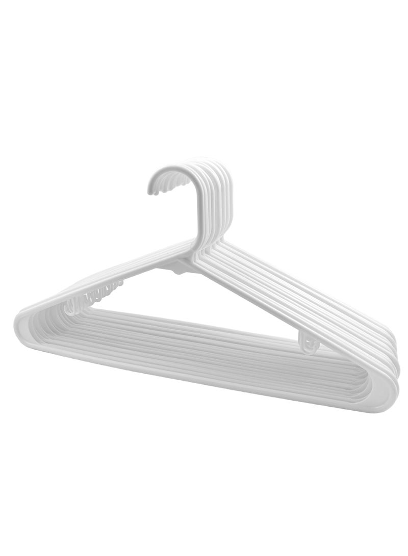Noon East 20 Piece Lightweight Adult Plastic Hanger, Non-Slip Space-Saving Hangers for Shirts,Dresses, Tops & All Your Clothing Needs Ideal for Home, White 42x23cm - Image 1