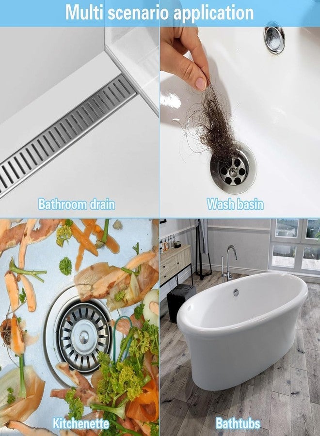 SITSRA Self Adhesive Mesh Roll for Kitchen Sink Strainer Disposable Hair Catcher Shower Drain Mesh Stickers Cuttable PVC Shower Drain Cover Hair Catcher for Any Length - Image 4