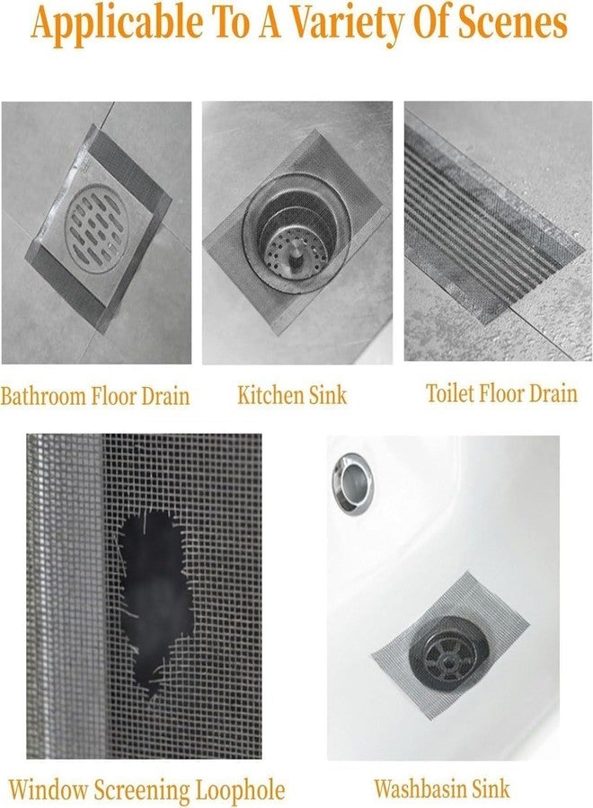 SITSRA Self Adhesive Mesh Roll for Kitchen Sink Strainer Disposable Hair Catcher Shower Drain Mesh Stickers Cuttable PVC Shower Drain Cover Hair Catcher for Any Length - Image 5