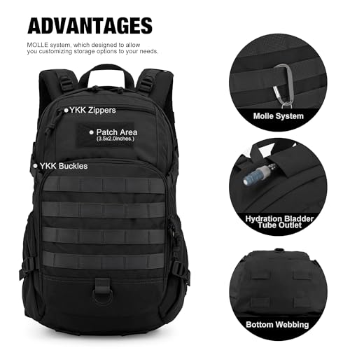 Mardingtop 25L Hiking Backpack,Lightweight Molle Tactical Backpack for Running,Hiking,Cycling,Motorcycle - Image 4