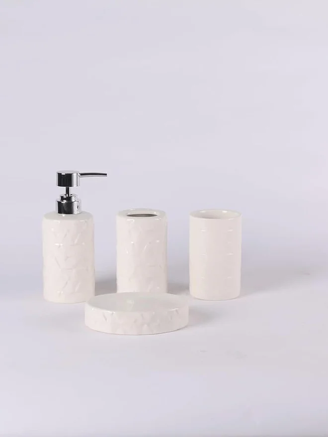 أوركيد 4-Piece Ceramic Bath Set D50060 White