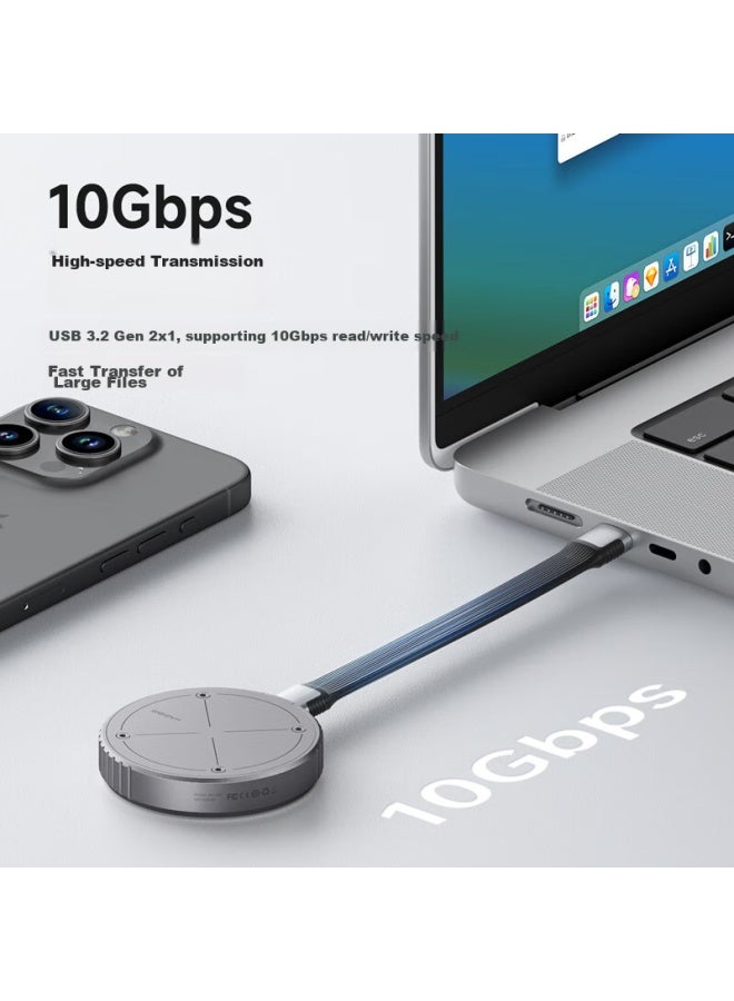 Hagibis Magnetic Hard Drive Enclosure 2230, Portable Ssd M.2 Nvme External Hard Drive Case, Ssd Reader, Compatible With Apple Iphone 16, Mobile Phones, Laptops, Mac Computers, External Storage Expansion - Image 5