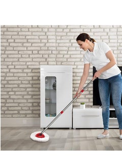 Zalcoon 3 Spin Mop Heads Replacement, Handle & Base Compatible with Vileda Easy Wring / O cedar, Dust Mop Head Replacement for Floor Cleaning, ,Triangle Shape (White)  - Image 5