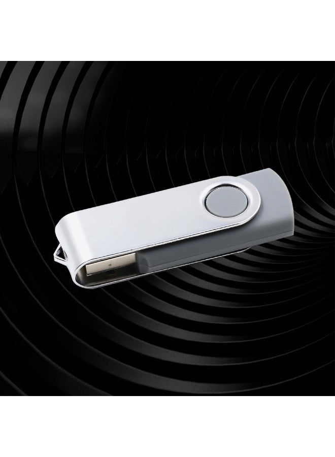 Car Music Fashion USB Flash Disk 2.0 Mobile USB Flash Disk Rotatable Enterprise Gift Car USB Flash Disk One Generation-Color:White And Gray-Capacity:64GB（2.0）