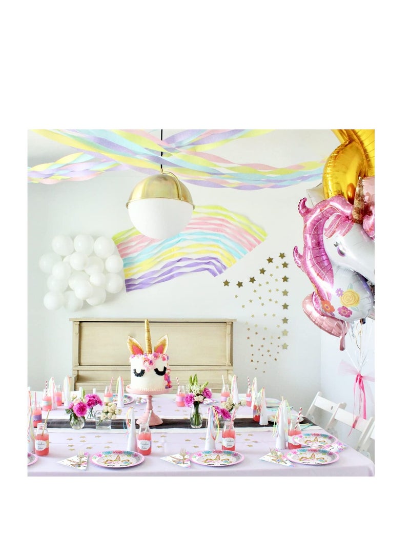 SYOSI Birthday Party Supplies, for Unicorn Birthday Decorations for Girls, Party Supplies Set, for Unicorn Plates and Napkins, Unicorn Theme Party Decoration, for Girls and Baby Shower  - Image 2