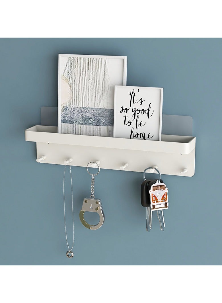 Entry Level Foyer Wall Non Perforated Stainless Steel key Hanging Rack Multifunctional Seamless Wall Mounted Storage Rack  - Image 3