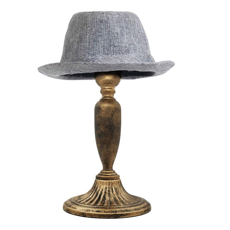 Owlgift Vintage Dome Shape Design Removable Metal Hat Rack/Cap/Wig Storage Holder Display Stand, Bronze - Image 1
