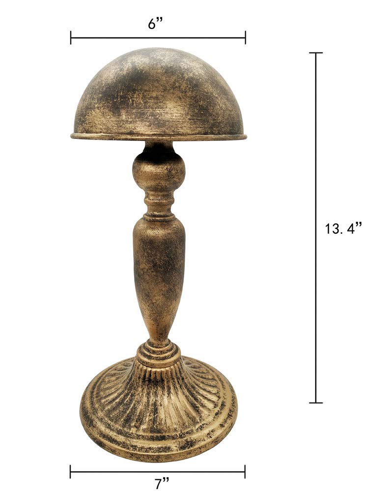 Owlgift Vintage Dome Shape Design Removable Metal Hat Rack/Cap/Wig Storage Holder Display Stand, Bronze - Image 2