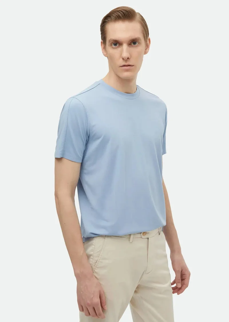 RAMSEY Light Blue Plain T-Shirt
