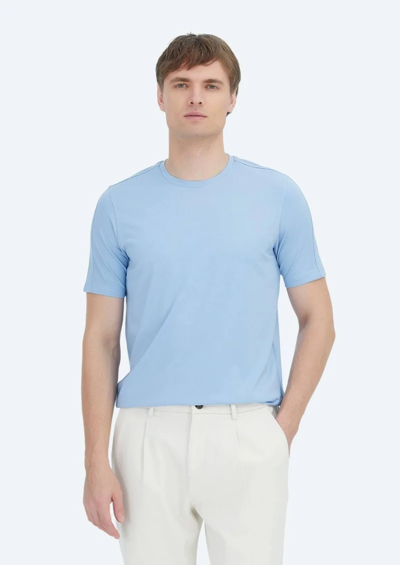 RAMSEY Light Blue Plain T-Shirt