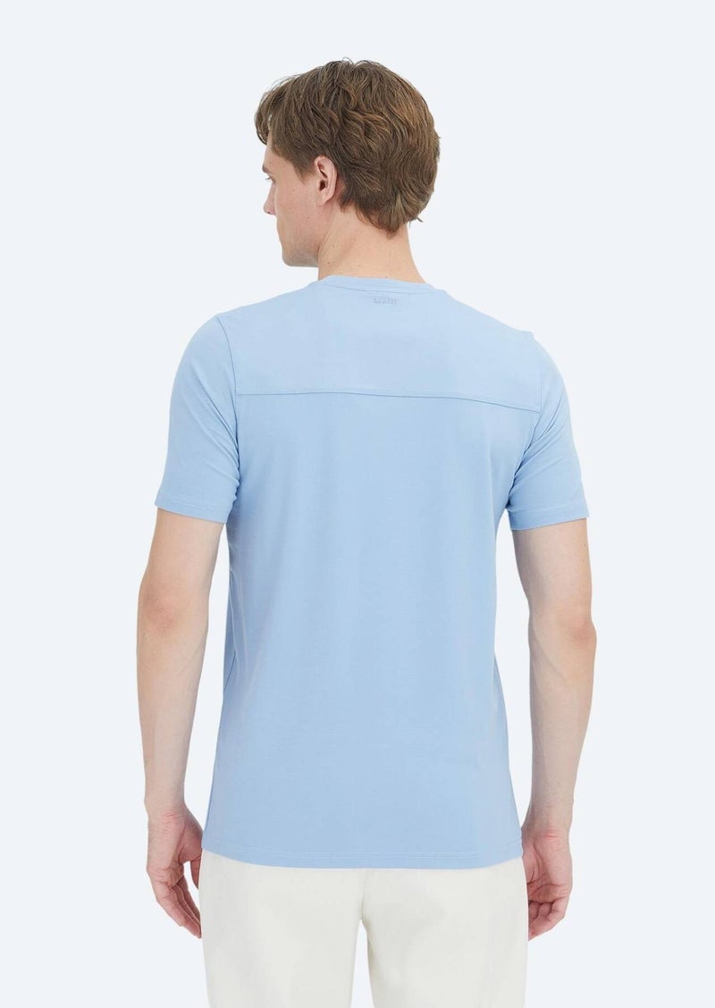 RAMSEY Light Blue Plain T-Shirt - Image 5
