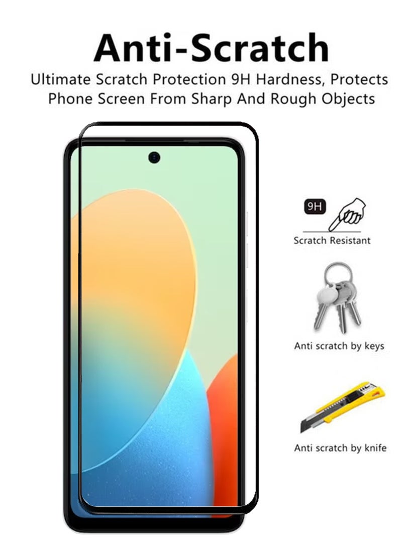 Tecno Spark Go 2 Screen Protector | Tempered Glass Compatible with Tecno Spark Go 2| Screen Protector Full HD Quality Tempered Glass Anti-Scratch Edge to Edge Coverage with Easy Installation Kit - Black - Image 3