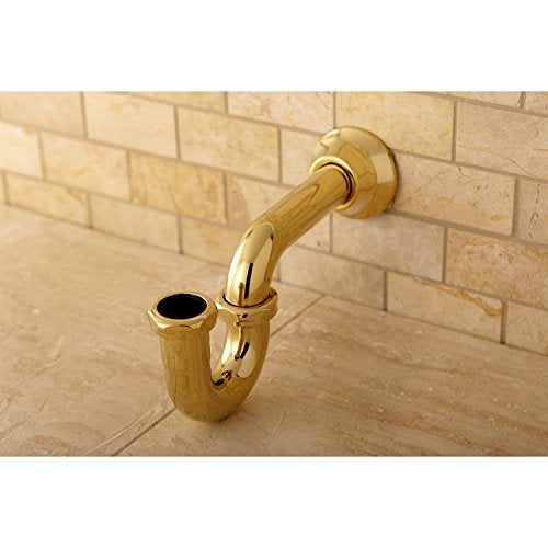 Elements of Design Kingston Brass CC2182 Faucetier Decor 8-Inch P-Trap, Polished Brass - Image 2
