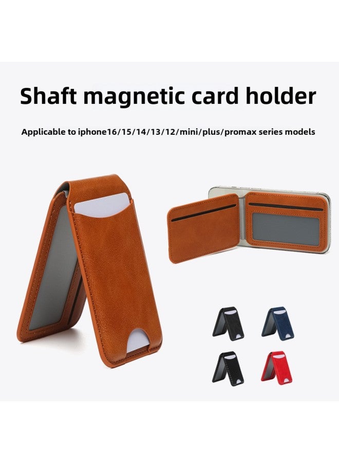 For Apple 16pro Max Mobile Phone Folding Hinge Magsafe Holder Card Holder Wallet Magnetic Card Holder Back Sticker-Specification:Red - Image 2
