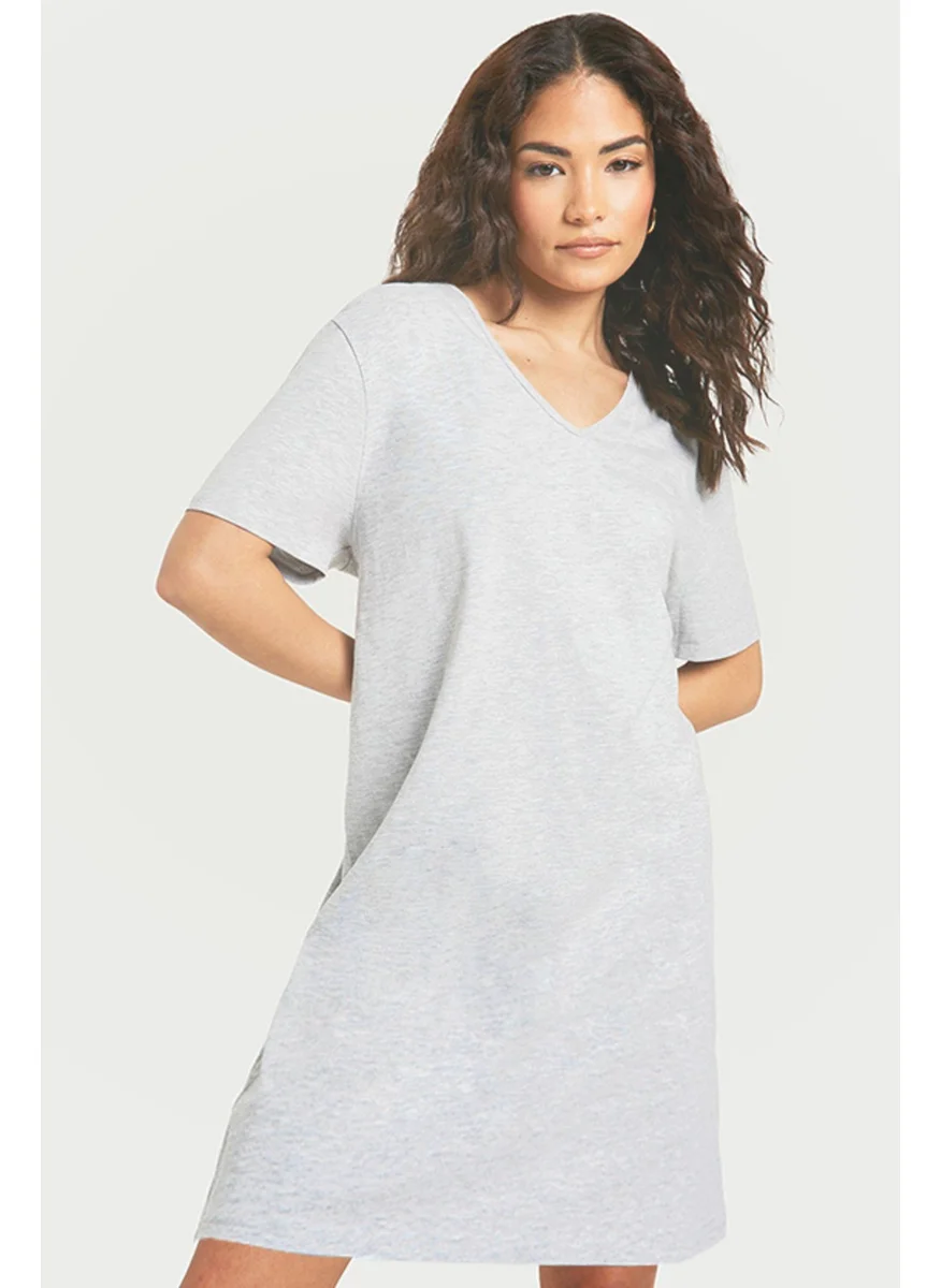 روك اند رول V-Neck Jersey Dress