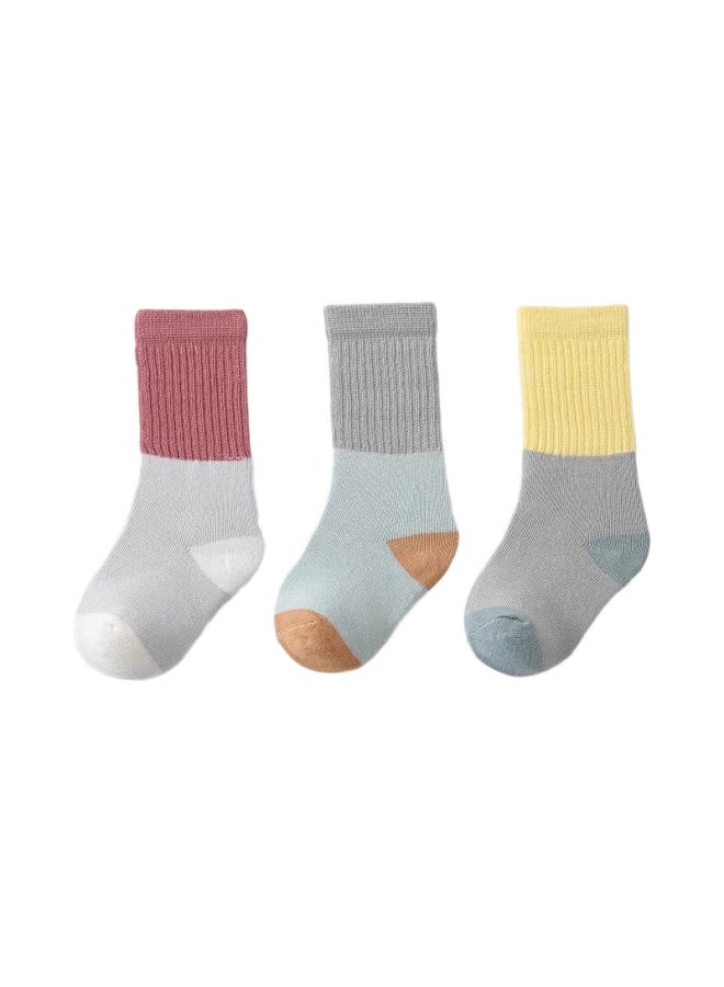 9i9 Baby Socks Autumn Winter Uni Newborn Long Cotton Socks 3 Pairs 0-1 Year F79 - Image 2