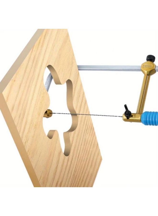 Japanese Coping Frame Hand Saw Set With 8 Different Size Replacement Blanks 400 Size Color Metal U Shaped DIY Woodworking And Craft Tool Precision Edges For Sharp Saws Ideal For Woodwork Projects - Image 2
