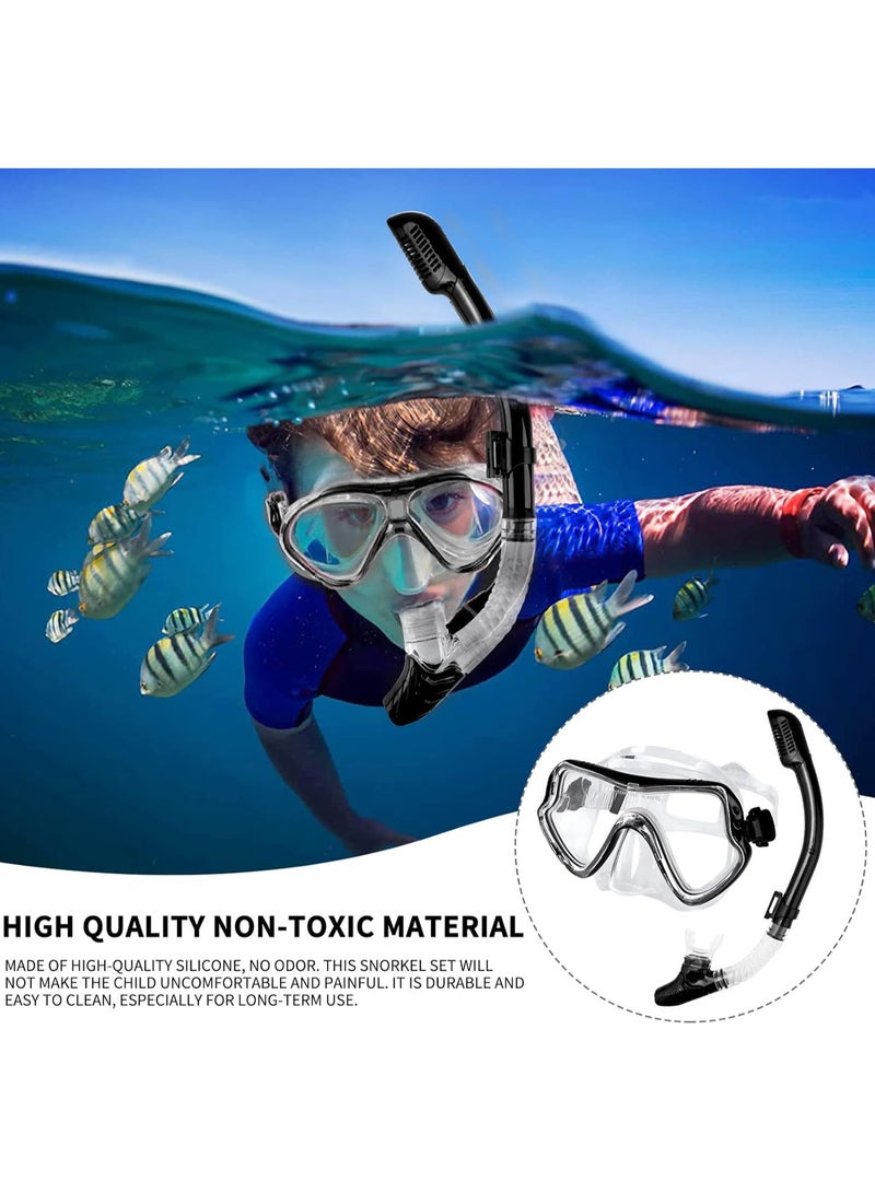 AROAQ Dry Snorkel Set Adults Professional,Anti-fog Diving Mask 180° Panoramic Ultra-Clear Snorkel Mask Anti-leak Diving Tube Set Free Breath Scuba Diving Goggle Adjustable for Men Women - Image 4