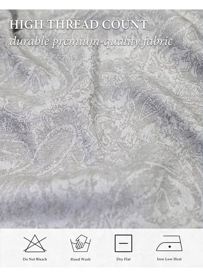 Achillea Two-Tone Vintage Paisley Pashmina Scarf – Lightweight Wrap & Shawl for Dresses, Weddings, Travel, All Seasons - Image 5