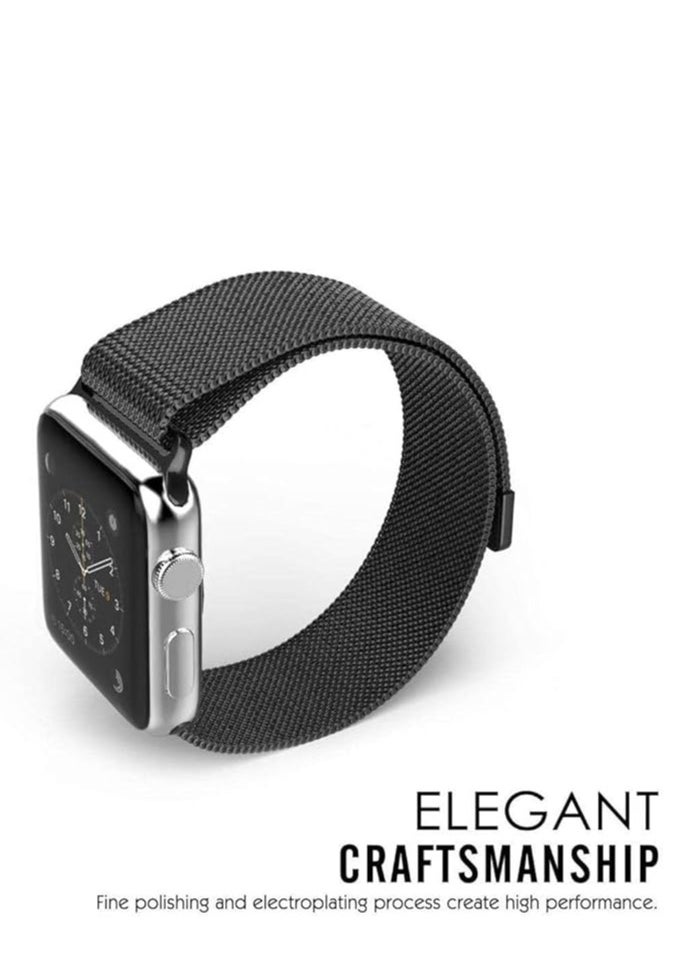 adhomax - Band mesh Metal loop Replacement Strap, Magnetic Clasp Compatible with ultra smart Watch  Steel Metal Replacement Strap, one size and Compatible with apple smart watches - Image 1
