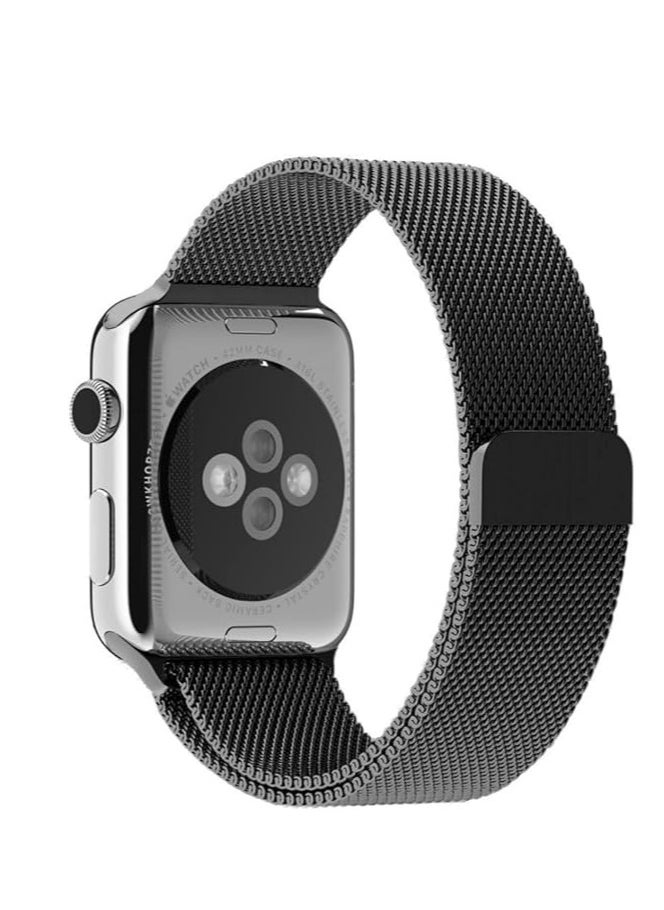 adhomax - Band mesh Metal loop Replacement Strap, Magnetic Clasp Compatible with ultra smart Watch  Steel Metal Replacement Strap, one size and Compatible with apple smart watches - Image 1