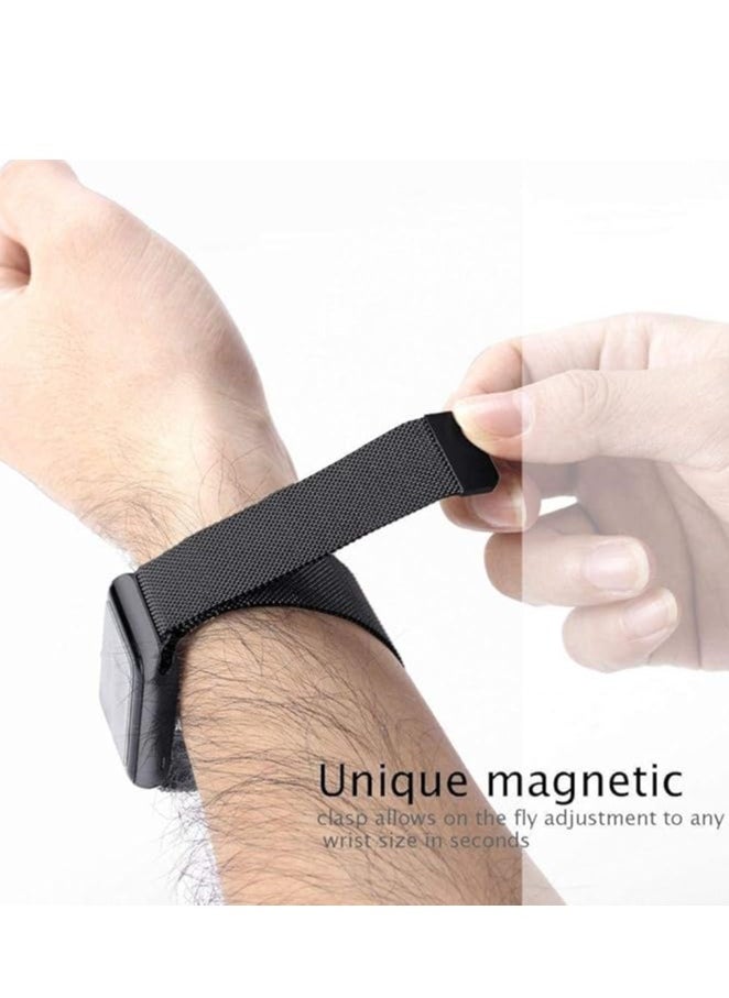 adhomax - Band mesh Metal loop Replacement Strap, Magnetic Clasp Compatible with ultra smart Watch  Steel Metal Replacement Strap, one size and Compatible with apple smart watches - Image 1