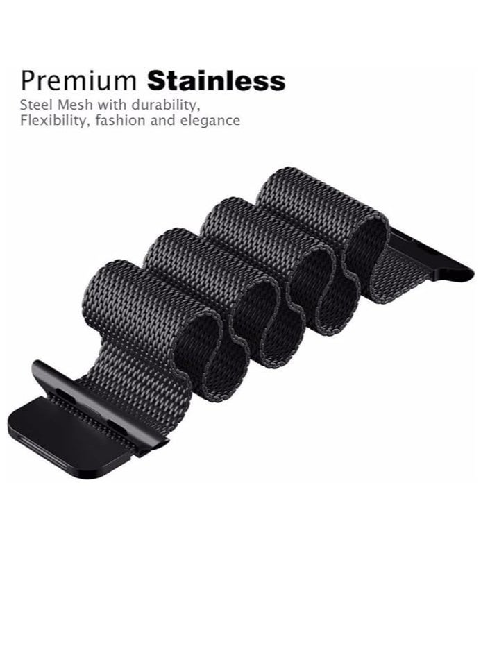 adhomax - Band mesh Metal loop Replacement Strap, Magnetic Clasp Compatible with ultra smart Watch  Steel Metal Replacement Strap, one size and Compatible with apple smart watches - Image 1