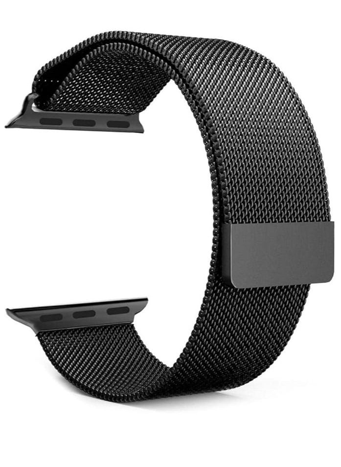 adhomax - Band mesh Metal loop Replacement Strap, Magnetic Clasp Compatible with ultra smart Watch  Steel Metal Replacement Strap, one size and Compatible with apple smart watches - Image 1