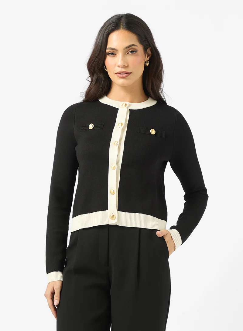 Vmgold Short Sleeve Collar Cardigans