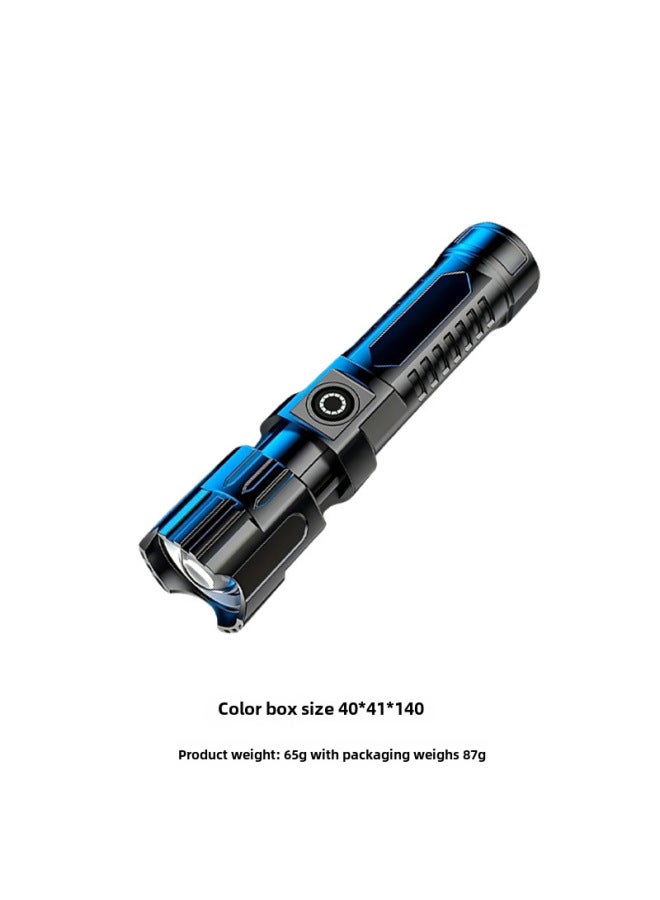 Strong Flashlight Cross-border Outdoor LED Portable Multifunctional Cob Zoom Charging Long Life Mini Flashlight