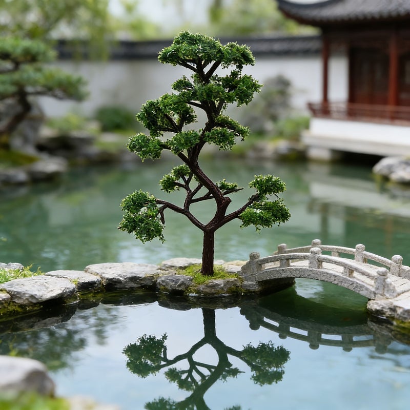3 Pack 10cm Pine Model Scene Tree Sand Table Scenery Micro Landscape Decoration Handmade Outdoor Faux Plant Addition - Image 3