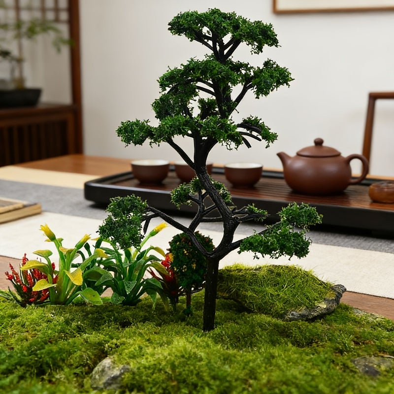 3 Pack 10cm Pine Model Scene Tree Sand Table Scenery Micro Landscape Decoration Handmade Outdoor Faux Plant Addition - Image 1