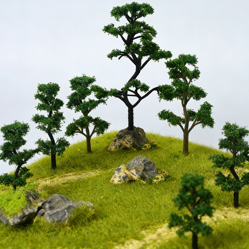 3 Pack 10cm Pine Model Scene Tree Sand Table Scenery Micro Landscape Decoration Handmade Outdoor Faux Plant Addition - Image 5