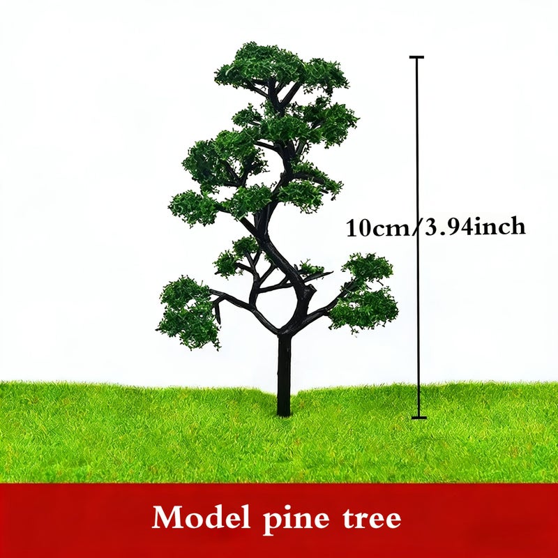 3 Pack 10cm Pine Model Scene Tree Sand Table Scenery Micro Landscape Decoration Handmade Outdoor Faux Plant Addition - Image 2