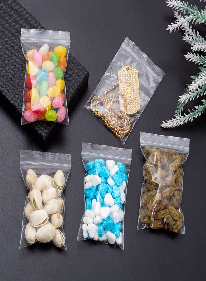 WOW DING 400PCS Small Plastic Bags, 4 Assorted Sizes Mini Ziplock Bag, Small Baggies, Clear Jewelry Bags Resealable, Reclosable Poly Bags for Pill, Beads, Storage - Image 5
